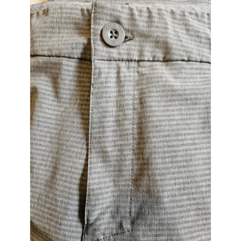 Hang Ten Shorts Men's 36 Gray Flat Front Chino Performance Polyester (35x10.5)